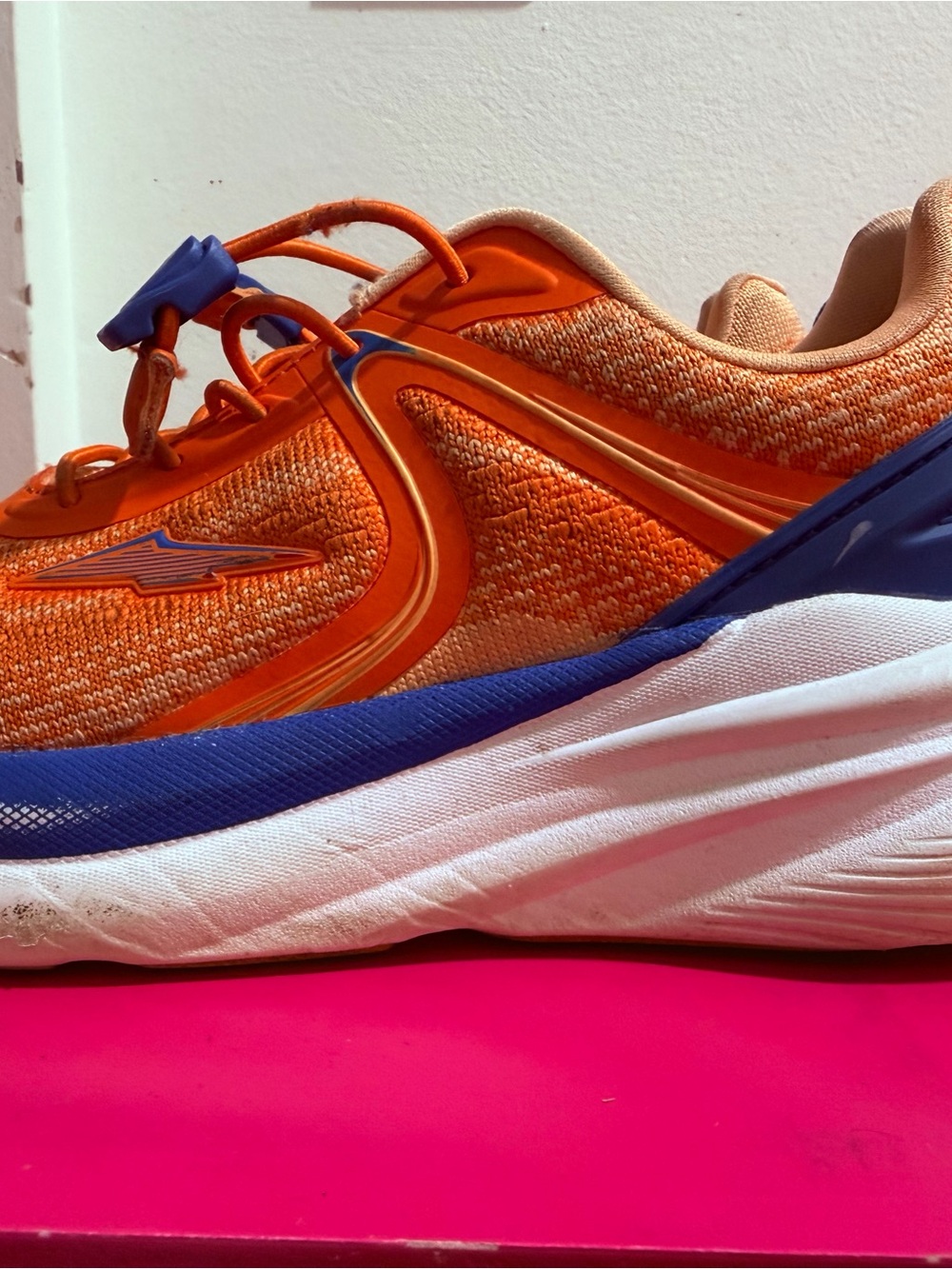 Avia Orange and Blue Kids Running Sneaker
